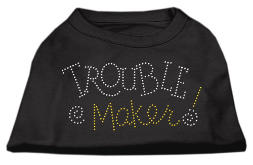Pet Dog & Cat Shirt Rhinestone, Trouble Maker