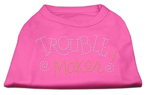 Pet Dog & Cat Shirt Rhinestone, Trouble Maker