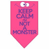Pet and Dog Bandana Screen Printed, Keep Calm, I'm Not A Monster