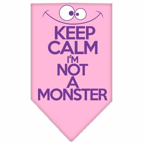 Pet and Dog Bandana Screen Printed, Keep Calm, I'm Not A Monster