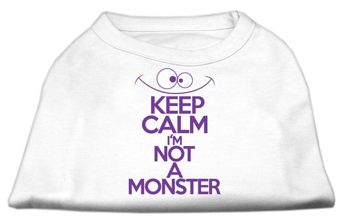 Pet Dog & Cat Shirt Screen Printed, Keep Calm I'm Not A Monster