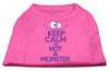 Pet Dog & Cat Shirt Screen Printed, Keep Calm I'm Not A Monster