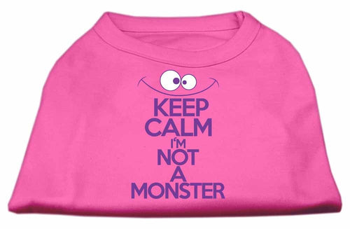 Pet Dog & Cat Shirt Screen Printed, Keep Calm I'm Not A Monster