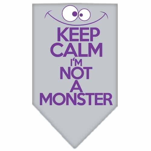 Pet and Dog Bandana Screen Printed, Keep Calm, I'm Not A Monster