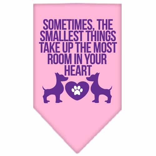Pet and Dog Bandana Screen Printed, Sometimes, The Smallest Things Take Up The Most Room In Your Heart
