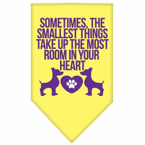 Pet and Dog Bandana Screen Printed, Sometimes, The Smallest Things Take Up The Most Room In Your Heart