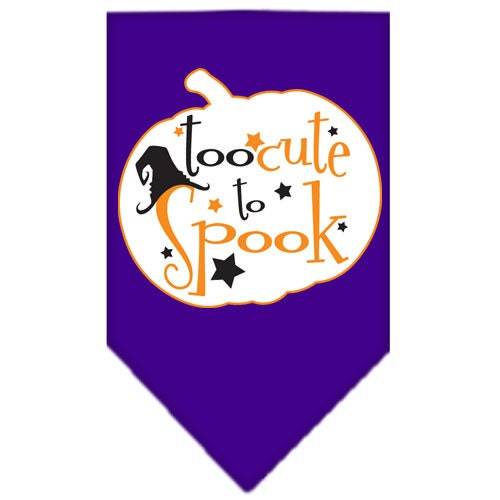 Halloween Pet and Dog Bandana Screen Printed, Too Cute To Spook