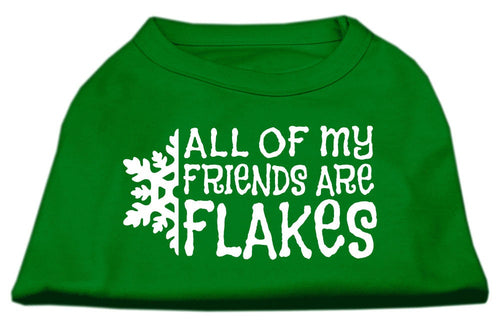 Christmas Screenprinted Dog Shirt, All My Friends Are Flakes