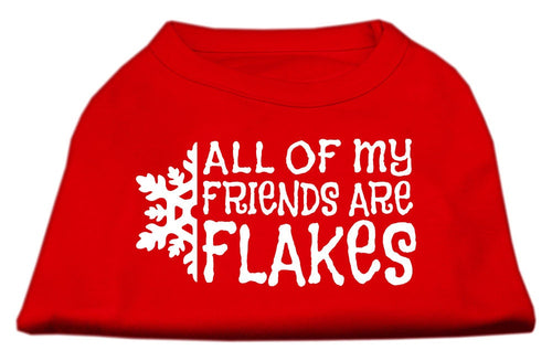 Christmas Screenprinted Dog Shirt, All My Friends Are Flakes
