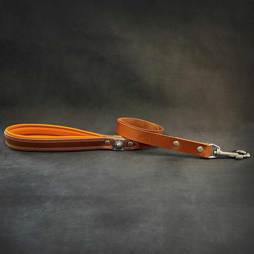 The Eros Brown Leash 1 inch wide