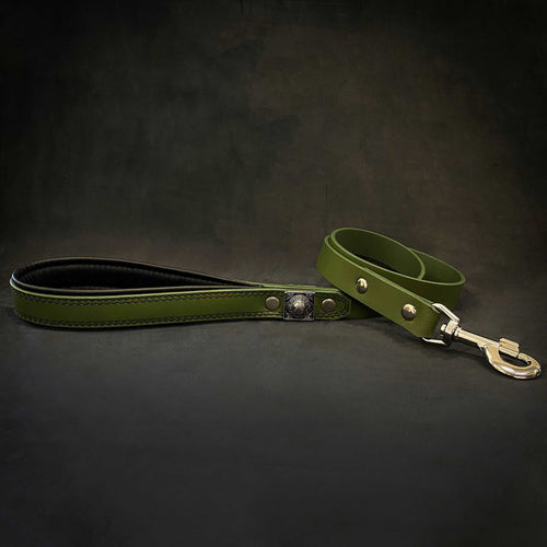 The Eros Green Leash 1 inch wide