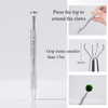 4 Claws Tweezers Stainless Steel Four-Claw Grip for Marimo Moss Ball, Multi-functional Tweezers with Zirconia Diamond for Precise Handling