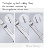 6 Adjustable Stainless Steel Non-slip Tweezers 2 Pcs Set: Bent-Tip Tweezers and Straight-Tip Tweezers