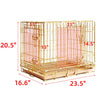 24-42 Collapsible Copper Gold Dog Crate GLD24-42