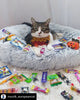 Mr. Peanut's 28 OrthoPlush® Pet Bed - Snowflake White Two Tone