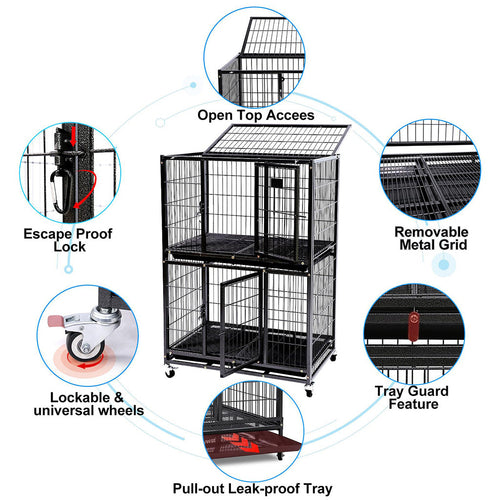 31 Two-Tier Dog Crate 46A