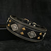 Aztec black dog collar