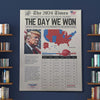 Newspaper US Elections Canvas | President Donald Trump Canvas | Trump Won | US Election 2024 | Make America Great Again 682007 - GOP