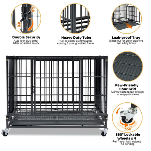 37 Stackable Heavy Duty Dog Kennel 371D04