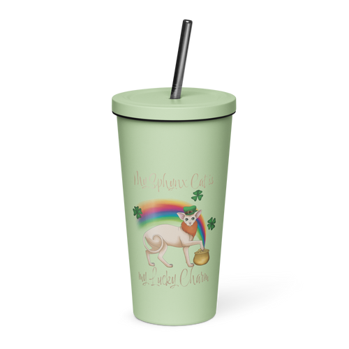 MY SPHYNX CAT IS MY LUCKY CHARM - TUMBLER