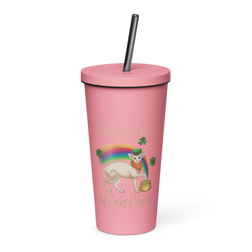MY SPHYNX CAT IS MY LUCKY CHARM - TUMBLER