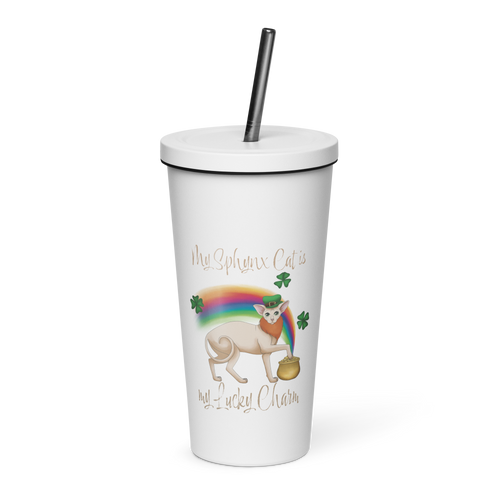 MY SPHYNX CAT IS MY LUCKY CHARM - TUMBLER
