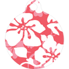 Island Floral Pink HD Dog ID Tag