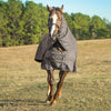 Jeffers Poplar Head Defense 1680 Denier Turnout Blanket with Detachable Neck, 240 Gram, Plymouth Brown