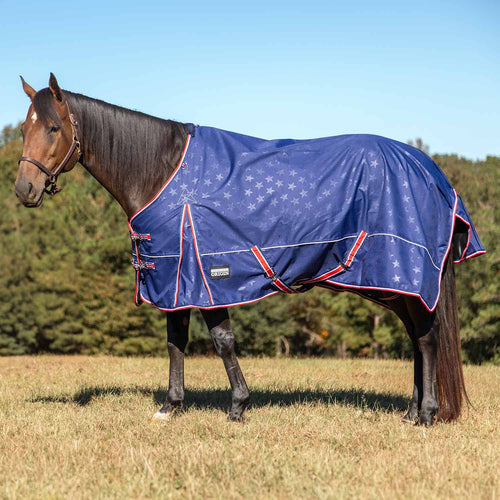 Jeffers Poplar Head Origin 600D Medium Weight Turnout Blanket, 240g | Waterproof & Breathable Horse Blanket