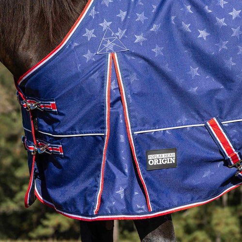 Jeffers Poplar Head Origin 600D Medium Weight Turnout Blanket, 240g | Waterproof & Breathable Horse Blanket