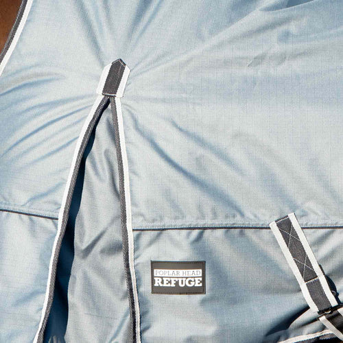 Jeffers Poplar Head Refuge 1200 Denier Turnout Blanket with High Neck, 240 Gram, Hamilton Blue