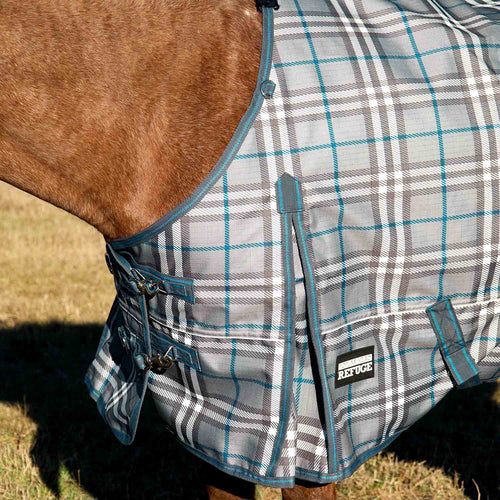 Jeffers Poplar Head Refuge 1200D Waterproof Turnout Sheet, 0g Lightweight Horse Blanket