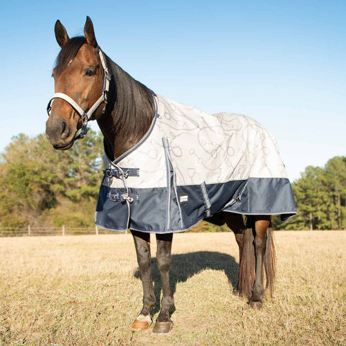 Jeffers Poplar Head Uniquely English 1200D Medium Weight Turnout Blanket, 240g - Waterproof & Breathable Horse Blanket