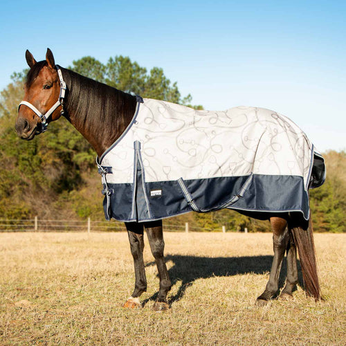 Jeffers Poplar Head Uniquely English 1200D Medium Weight Turnout Blanket, 240g - Waterproof & Breathable Horse Blanket