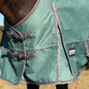 Jeffers Poplar Head Uniquely English 1200D Turnout Sheet, 0g - Waterproof & Breathable Lightweight Horse Blanket