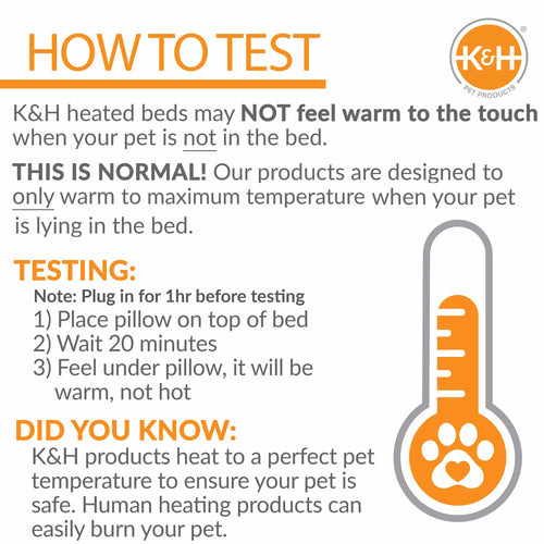 K&H Pet Products Ortho Thermo-Bed Heated Dog Bed, Fleece