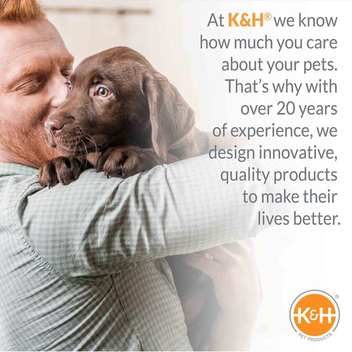 K&H Pet Products Orthopedic Bolster Sleeper Dog Bed, Gray, Medium, 30
