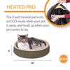 K&H Thermo-Kitty Cuddle Up Cat Bed – Indoor Heated Cat Bed with Low-Wall Design, Soft Foam Base & Removable Washable Cover