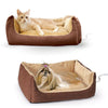 K&H Thermo-Pet Cuddle Cushion Heated Pet Bed – Indoor Heated Sofa-Style Bed for Cats & Small Dogs with Removable Cushion
