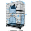 50 Inch 3-Tier Cat Cage with Plastic Platforms CT52