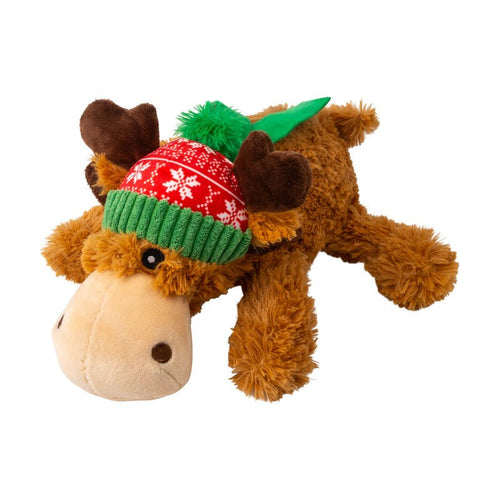 KONG Holiday Cozie™ Plush Reindeer Dog Toy with Squeaker