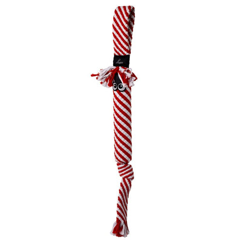 KONG Holiday Scrubz Candy Cane Dog Tug & Fetch Toy