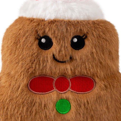 Kong Holiday Snuzzles Plush Gingerbread Dog Toy, Squeaks & Crinkles