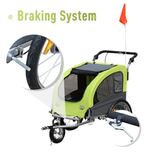 Pet Dog Bicycle Trailer Jogger with Suspension