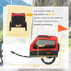 Dog Bike Trailer for Small & Medium Dogs, Universal Bicycle Coupler, Flip-Down Ramp Tailgate