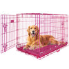 24-42 Collapsible Pink Dog Crate RED24-42