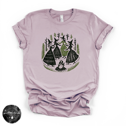 Four Dancing Witches Tee | Moonlit Coven Graphic T-Shirt