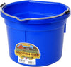 Little Giant Flat-Back Plastic Buckets – Impact-Resistant, Easy to Hang, 8 qt & 20 qt
