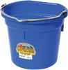 Little Giant Flat-Back Plastic Buckets – Impact-Resistant, Easy to Hang, 8 qt & 20 qt