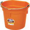 Little Giant Flat-Back Plastic Buckets – Impact-Resistant, Easy to Hang, 8 qt & 20 qt